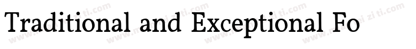 Traditional and Exceptional Font字体转换